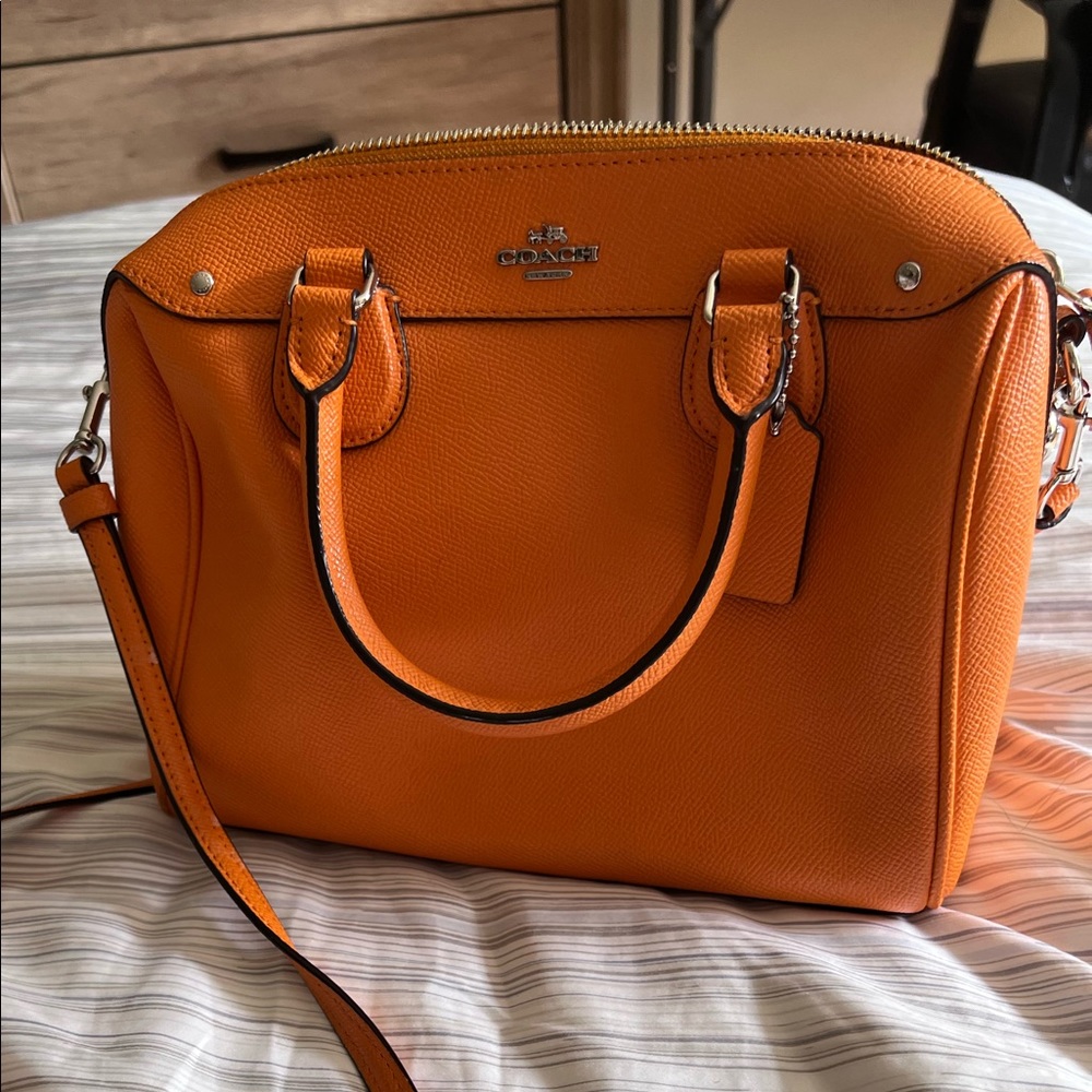 Orange Coach bag